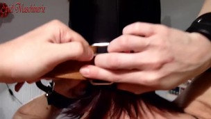 Huge penis gag in slut's throat - Shut up and swallow!
