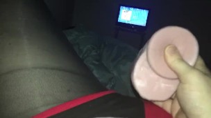 *Teaser* CD playing with giant Dildo