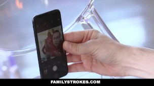 FamilyStrokes - stepsis fucked me during stepfamily Christmas pictures