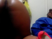 Chocolate Sexy bbw jiggling body in oil and heels 5/16