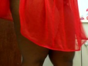 Chocolate Sexy bbw jiggling bfor Christmas