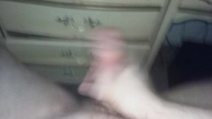 Stroking my big cock & playing with my hot, hairy body again.
