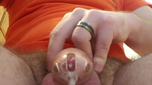Thedudewhosadude GUSHES through his chastity cage!