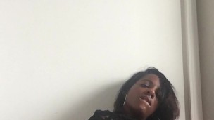 Pretty slim chick shaking ass