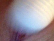 Toying my creamy pussy
