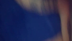 Hot blonde fresh out the tub in a little blue towel