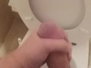 Huge cumshot in bathroom