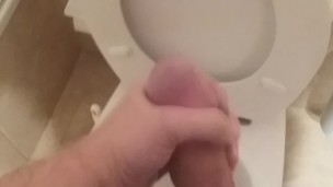 Huge cumshot in bathroom