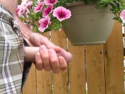 Outdoors cum shot