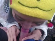 Sakura'chan swallow load in public (almost caught!!) 11/16