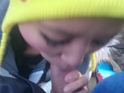 Sakura'chan swallow load in public (almost caught!!) 15/16