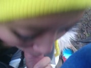 Sakura'chan swallow load in public (almost caught!!) 16/16