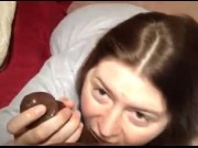 amazing blowjob before we eat breakfast at her moms house 16/16