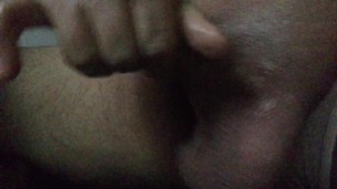 Jerking Off in Baby Oil and Roomate's Peach Panties