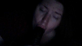 Mrs. suck my BBC love stick passionately in the dark