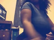 Sexy chocolate bbw jiggling 16/16