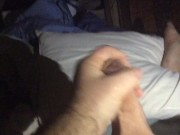 Masturbating after long night of edging