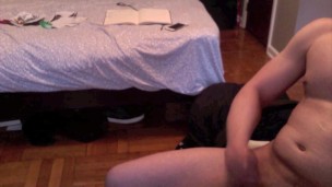 Messy Cumshot from a heavy cock.