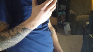 getting my cock hard and then stroking it