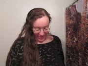 Hair Journal Combing Long Curly Strawberry Blonde Hair - Week One (ASMR) 1/16