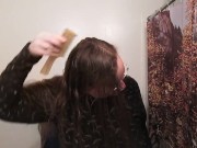 Hair Journal Combing Long Curly Strawberry Blonde Hair - Week One (ASMR) 10/16