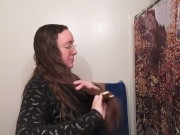 Hair Journal Combing Long Curly Strawberry Blonde Hair - Week One (ASMR) 4/16