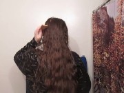 Hair Journal Combing Long Curly Strawberry Blonde Hair - Week One (ASMR) 7/16