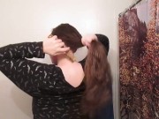 Hair Journal Combing Long Curly Strawberry Blonde Hair - Week One (ASMR) 8/16