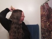 Hair Journal: Combing Long Curly Strawberry Blonde Hair - Week 2 (ASMR) 11/16