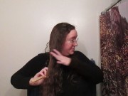 Hair Journal: Combing Long Curly Strawberry Blonde Hair - Week 2 (ASMR) 5/16