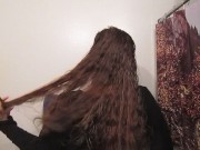 Hair Journal: Combing Long Curly Strawberry Blonde Hair - Week 2 (ASMR) 9/16