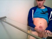 sexy straight boy shooting massive load