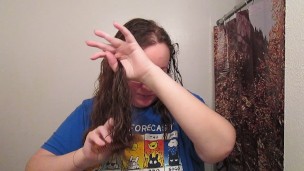 Hair Journal: Combing Long Curly Strawberry Blonde Hair - Week 6 (ASMR)