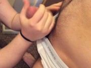 Wife gives husband a blowjob with condom 1/16