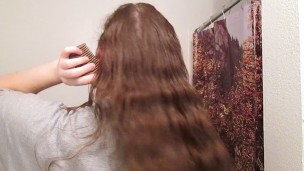 Hair Journal: Combing Long Curly Strawberry Blonde Hair - Week 10 (ASMR)