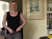 Pissing uk slut squats and wets the floor 4/16