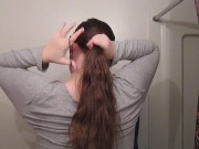 Creating a Lazy Bun with Long Curly Hair