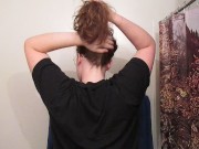 Removing a Side Bun with Long Curly Hair