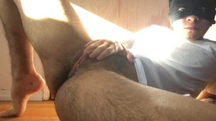 FTM Trans Man Jerks off with Anal Plug in Ass