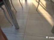 Cumshot on table