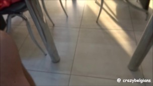 Cumshot on table