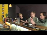 her first bukkake party orgy