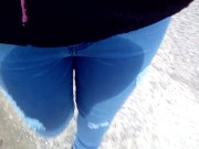 Pee in jeans outdoor 14/16