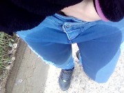 Pee in jeans outdoor 15/16