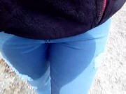 Pee in jeans outdoor 9/16