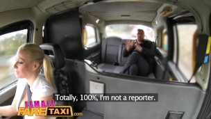 Female Fake Taxi Reporter receives hot sex scoop and deepthroat blowjob