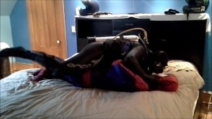 orca frogman in dive gear gasses and cums on spiderman