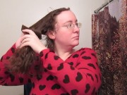 Hair Journal: Combing Long Curly Strawberry Blonde Hair - Week 15 (ASMR) 10/16