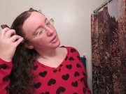 Hair Journal: Combing Long Curly Strawberry Blonde Hair - Week 15 (ASMR) 8/16
