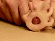 Fucking Fleshlight Sleeve and Spraying Cum Out the Back